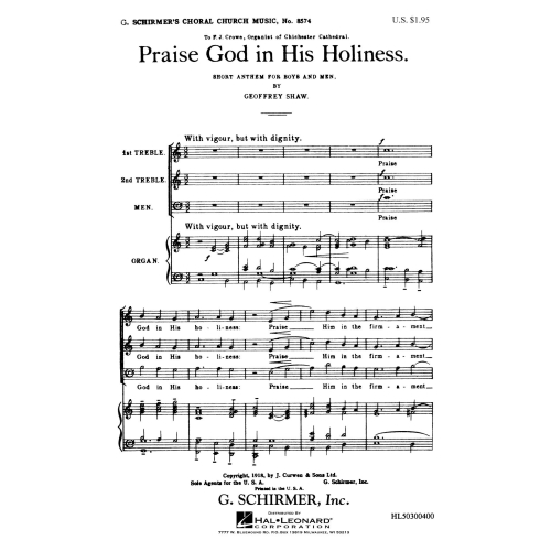 Shaw, G. - Praise God in...