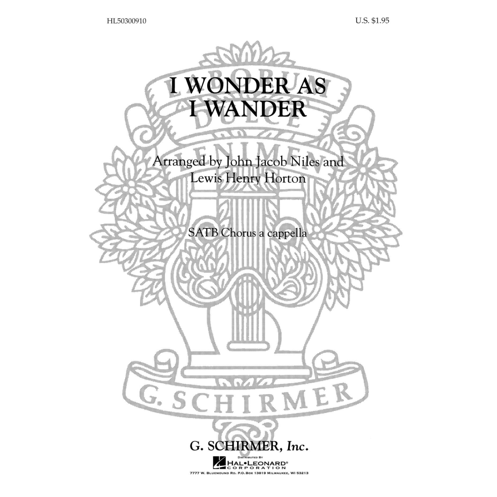 Niles, John Jacob - I Wonder As I Wander