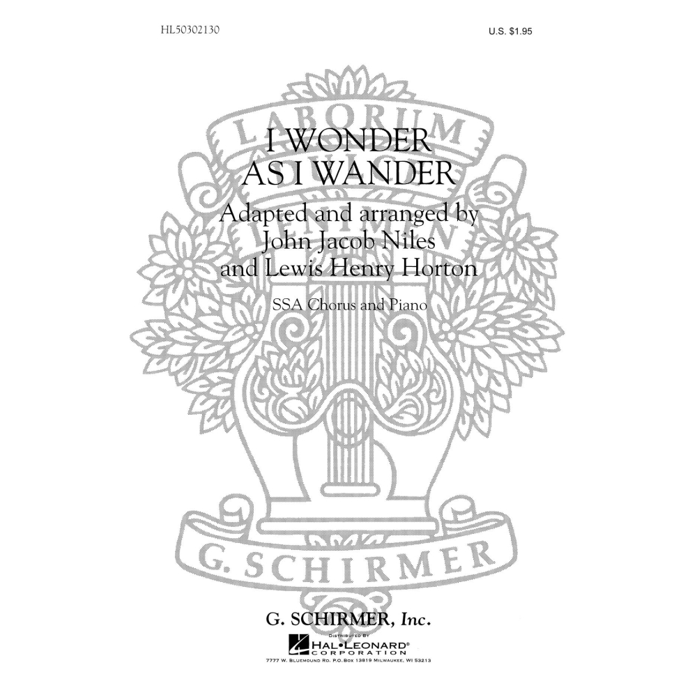 Niles, John Jacob - I Wonder As I Wander