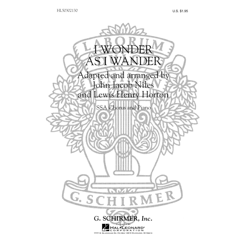 Niles, John Jacob - I Wonder As I Wander