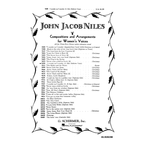 Niles, John Jacob - I...