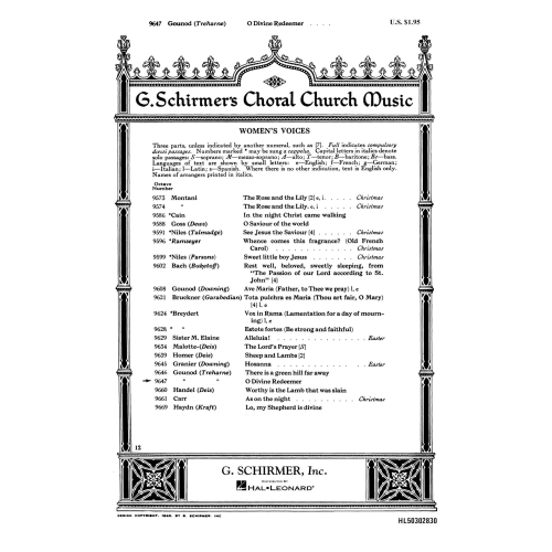 Gounod, Charles - O Divine Redeemer