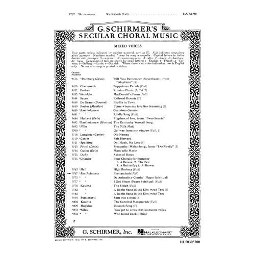 Traditional - Shenandoah Unac
