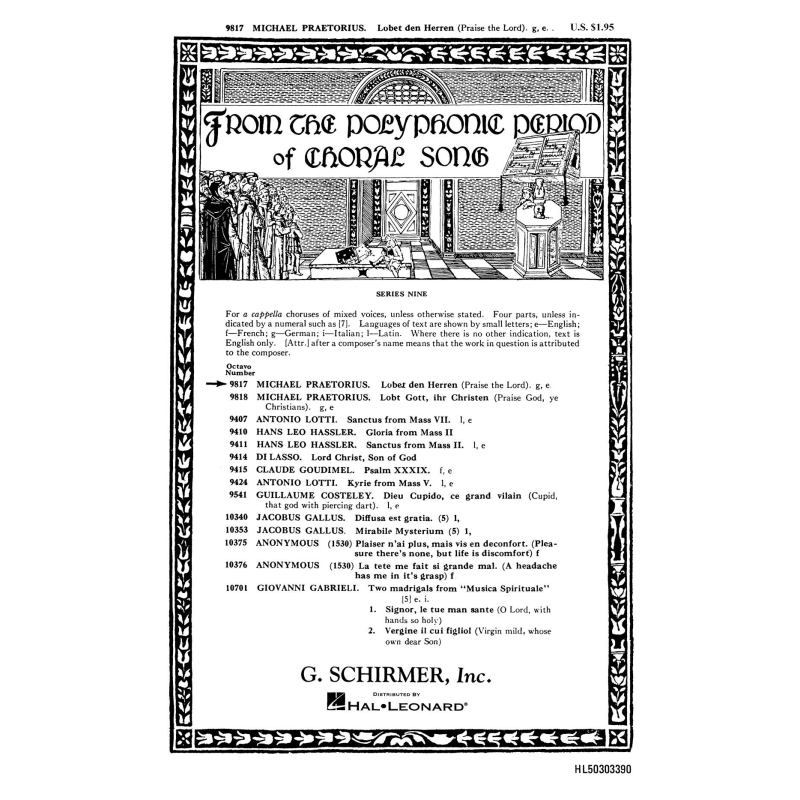 Praetorius, Michael - Lobet Den Herren Praise The Lord A Cappella