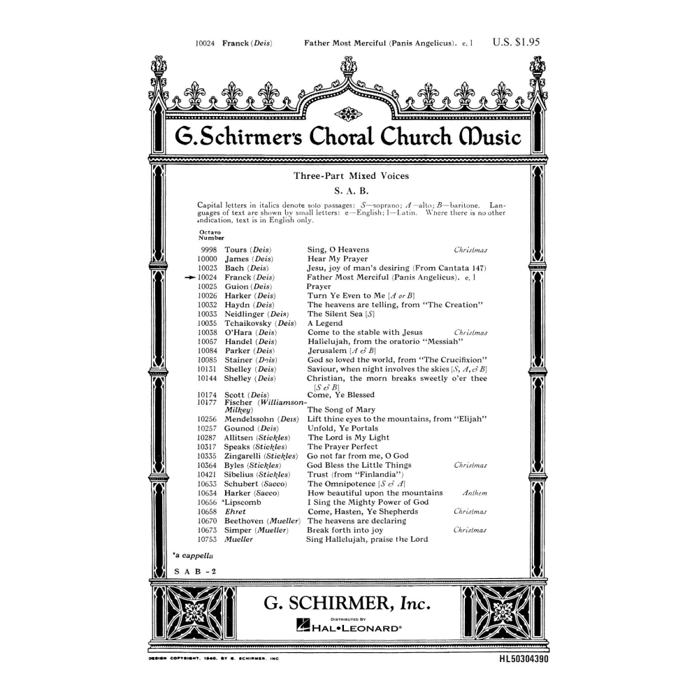 Franck, César - Panis Angelicus