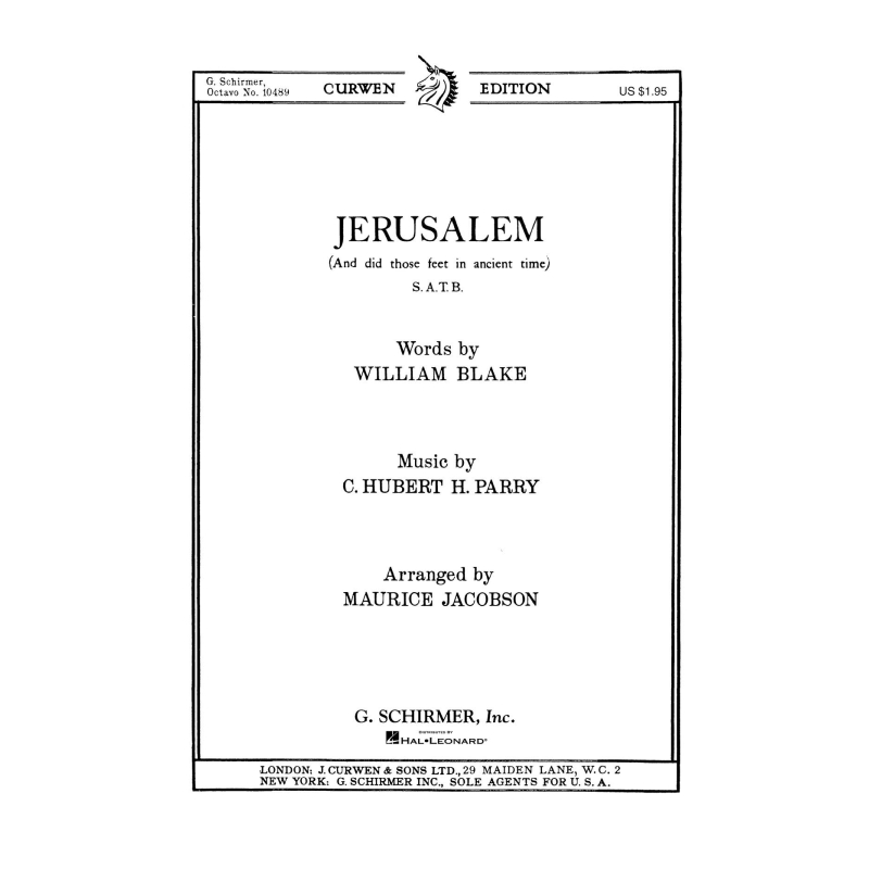 Parry, C. Hubert - Jerusalem And Did Those Feet In Ancient Time