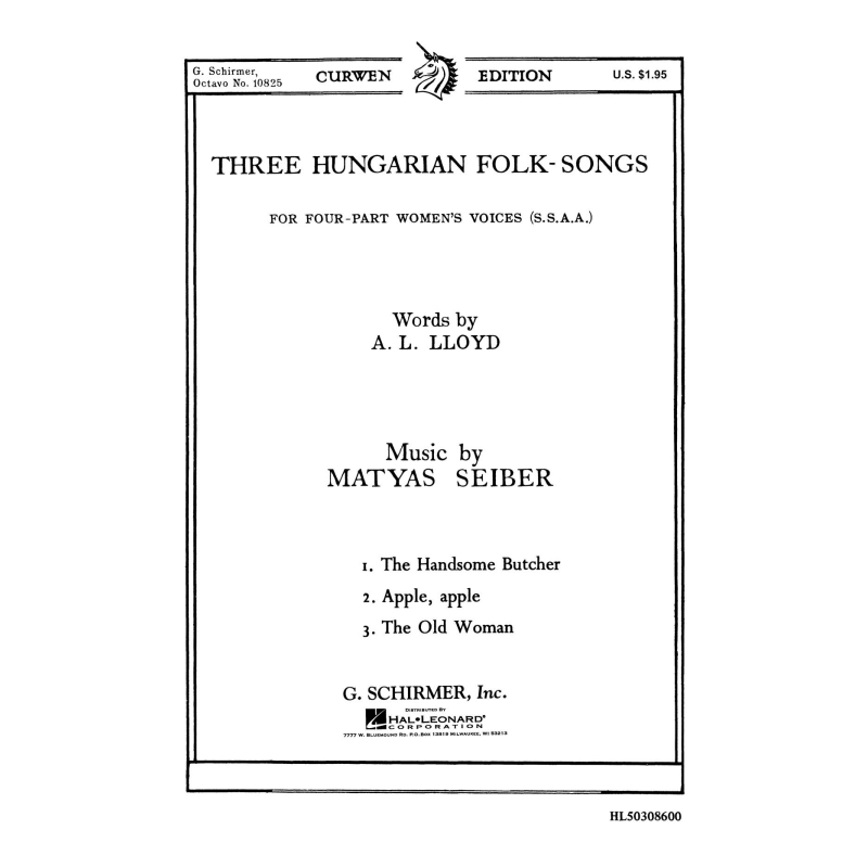 Seiber, Matyas - Three Hungarian Folk Songs