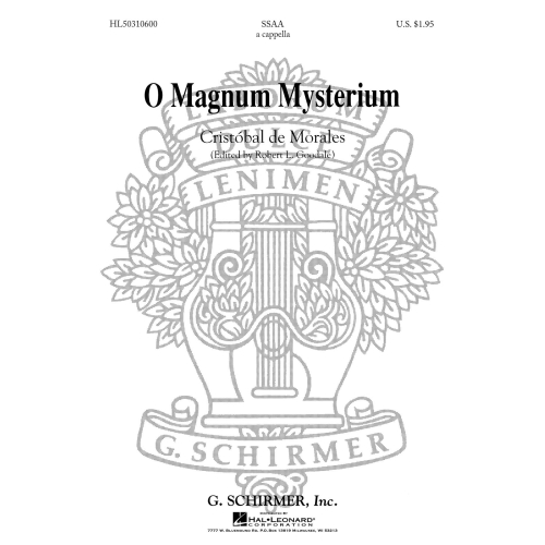 Morales, C - O Magnum Mysterium (O Great Mystery)