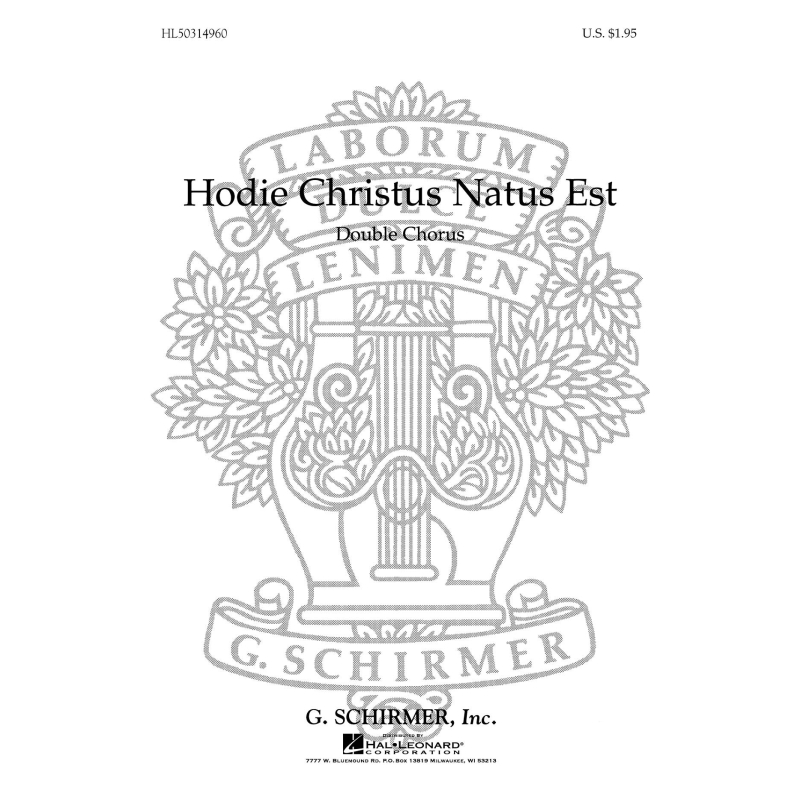 Palestrina, Giovanni Pierluigi - Hodie Christus Natus Est