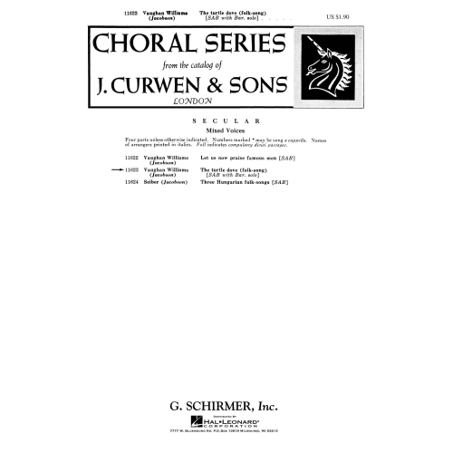 Williams, V. - Turtle Dove,...