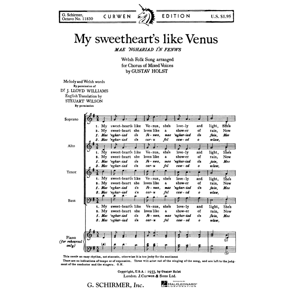 Traditional - My Sweetheart's Like Venus ('Mae 'nghariad)