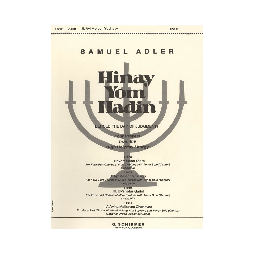 Adler, S. - Ayl Melech Yoshayv SATB/Tenorsolo Unac