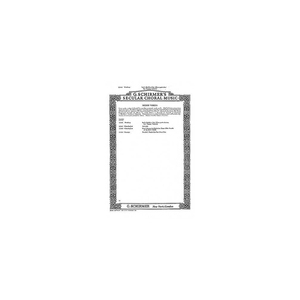 Winfrey, R - Lets Build A City 2pt/Pno
