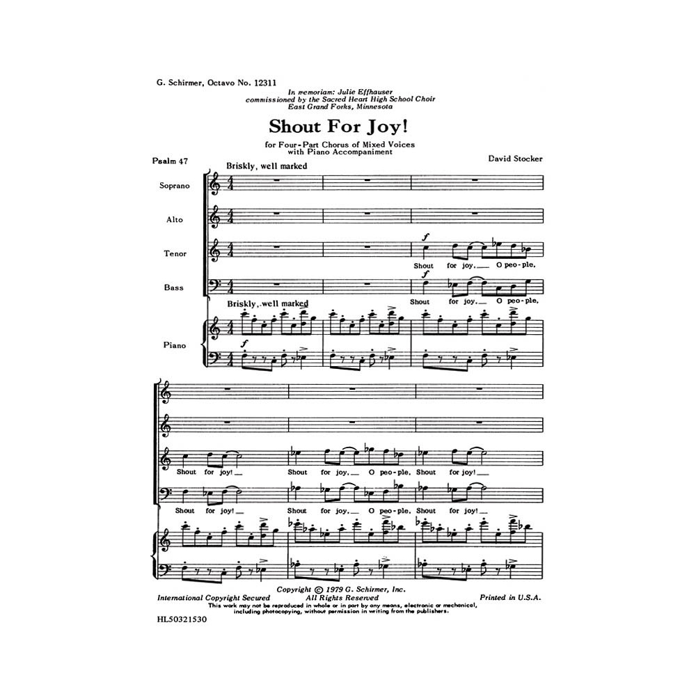 Stocker, D - Shout for Joy!