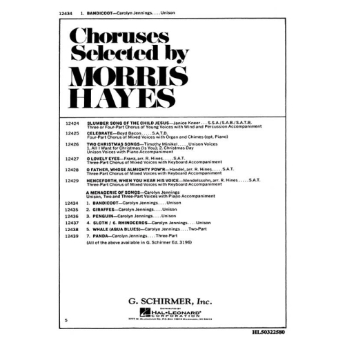 Jennings, Carolyn - Bandicoot (No. 1 from Menagerie of Songs)