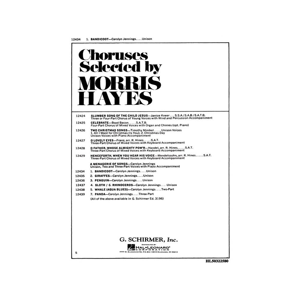 Jennings, Carolyn - Bandicoot (No. 1 from Menagerie of Songs)