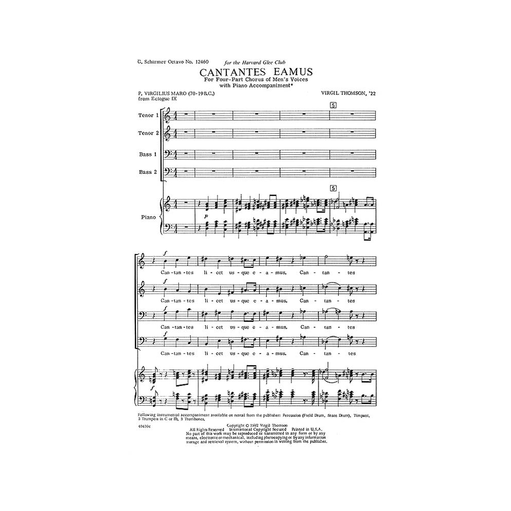 Thomson, Virgil - Cantantes Eamus