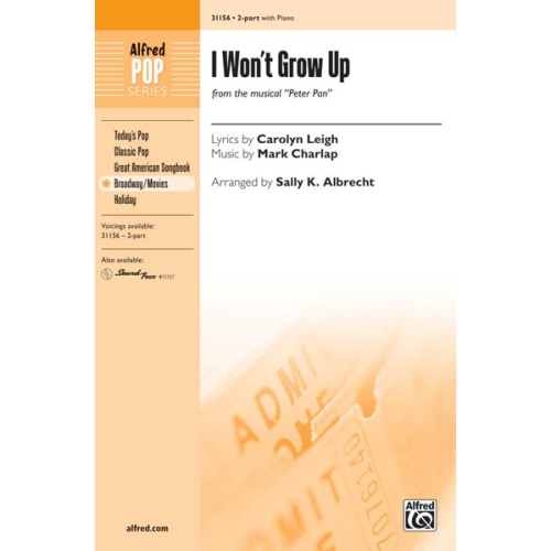 I Won't Grow Up (from the musical Peter Pan)