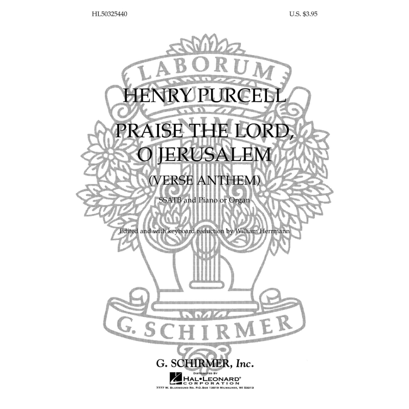 Purcell, Henry - Praise the Lord, O Jerusalem