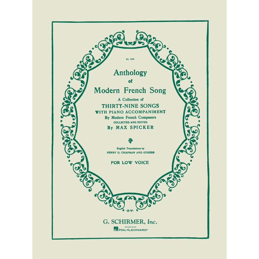 Anthology of Modern French Song (39 Songs)