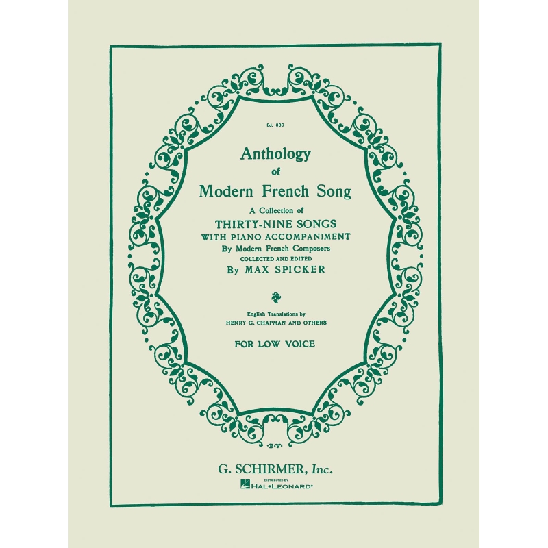Anthology of Modern French Song (39 Songs)