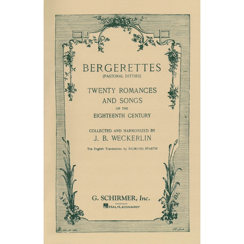 Weckerlin, Jean-Baptiste - Bergerettes - Pastoral Ditties