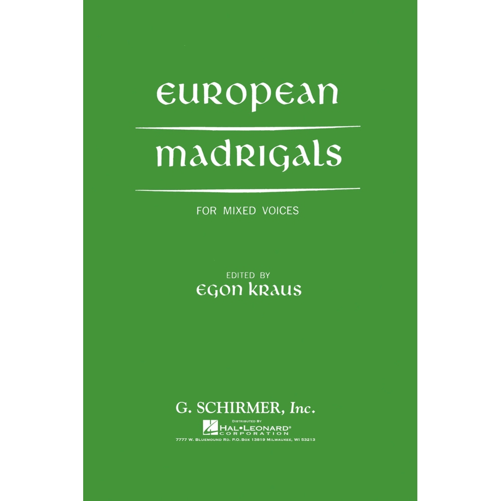 Anonymous - European Madrigals For Mixed Voices