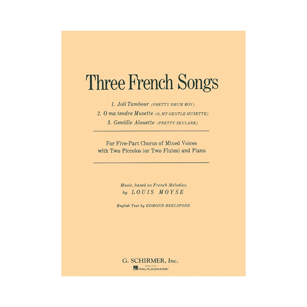 Moyse, Louis - 3 French Songs