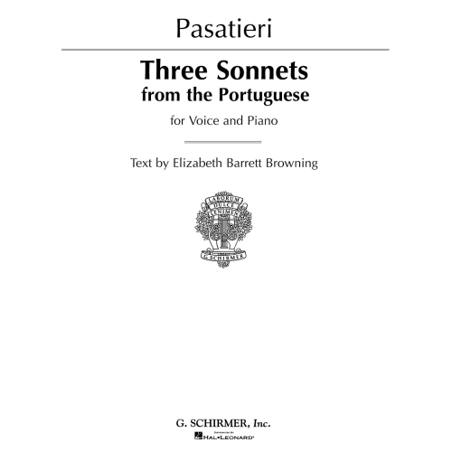 Thomas Pasatieri: Three Sonnets From The Portuguese (Voice/Piano)