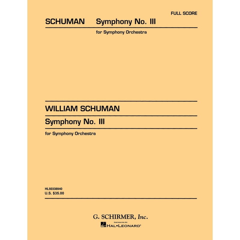 Schuman, William - Symphony No. 3