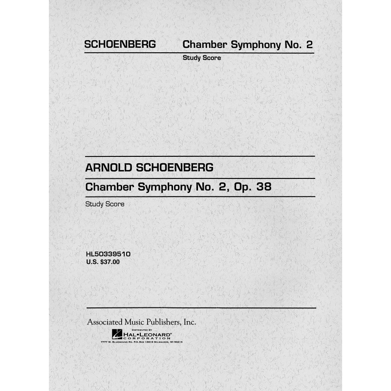 Schönberg, Arnold - Chamber Symphony No. 2, Op. 38