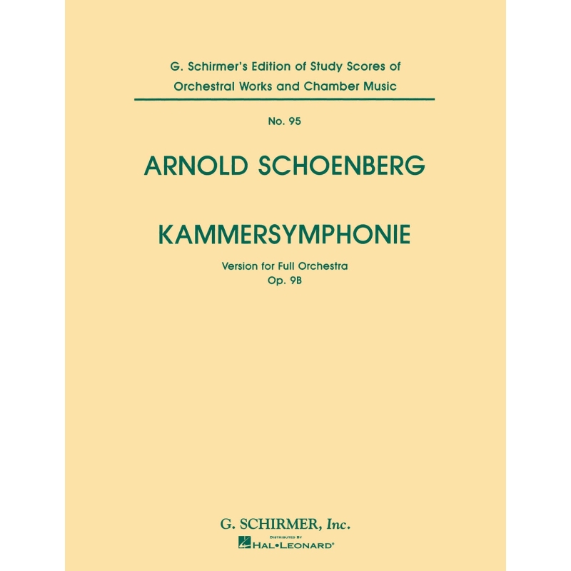 Schönberg, Arnold - Kammersymphonie, Op. 9B (Chamber Symphony)