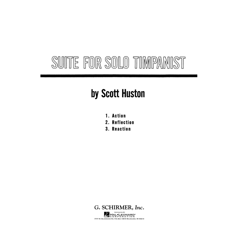 Huston, Scott - Suite for Solo Timpani
