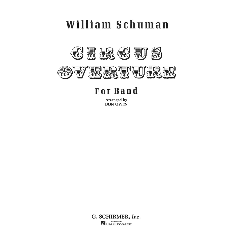 Schuman, William - Circus Overture