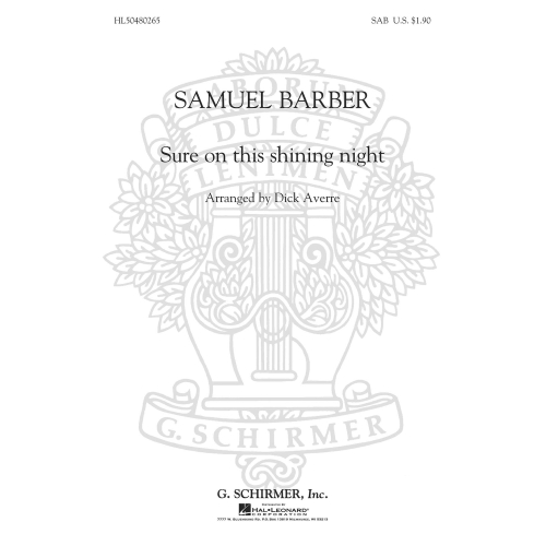 Samuel Barber: Sure On This Shining Night (SAB/Piano)