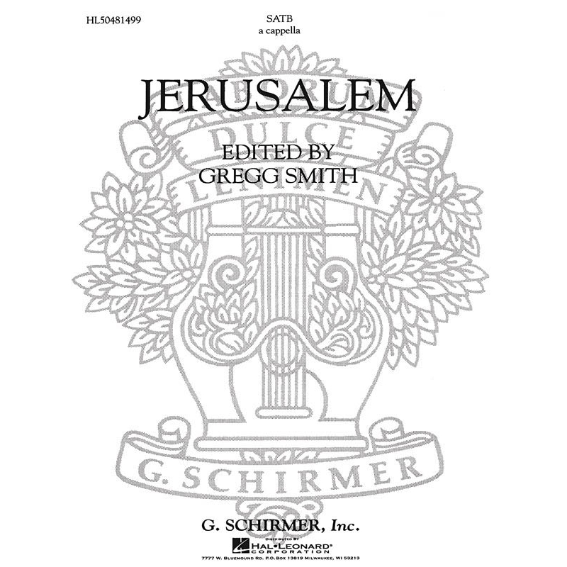 Smith, Gregg - Jerusalem A Cappella For Chorus With Solo Quartet