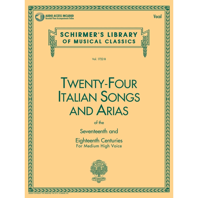 24 Italian Songs & Arias - Medium High Voice