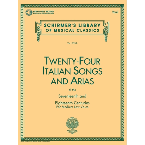 24 Italian Songs and Arias of The 17th And 18th Centuries - Medium Low Voice