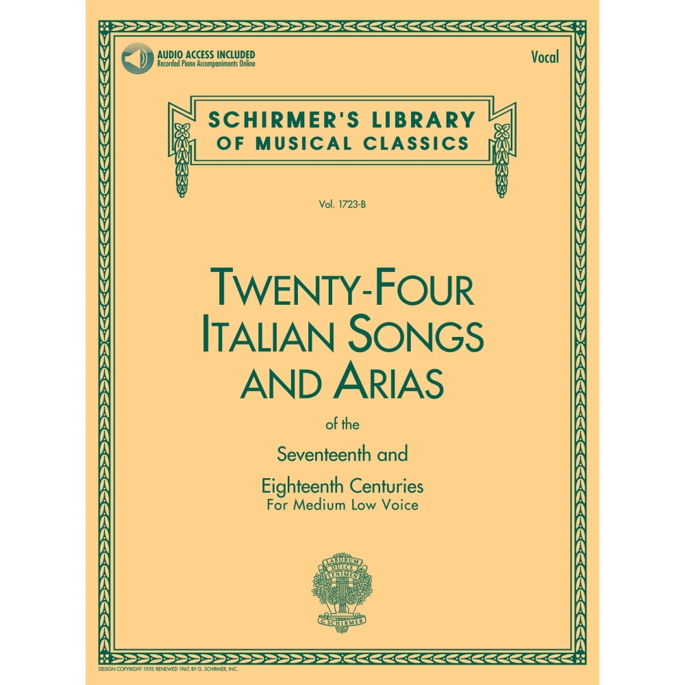 24 Italian Songs and Arias of The 17th And 18th Centuries - Medium Low Voice