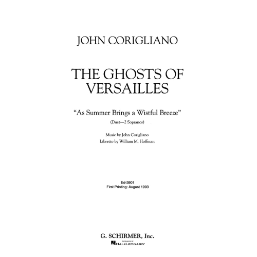 Corigliano, John - As Summer Brings A Wistful Breeze