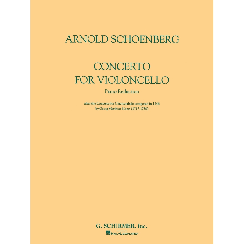 Schönberg, Arnold - Concerto for Violoncello and Orchestra