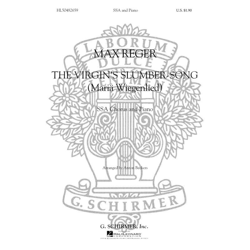 Reger, Max - Virgin's Slumber Song SSA Maria Wiegenlied