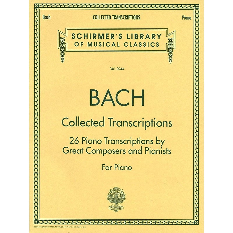Bach, J.S - Collected Transcriptions
