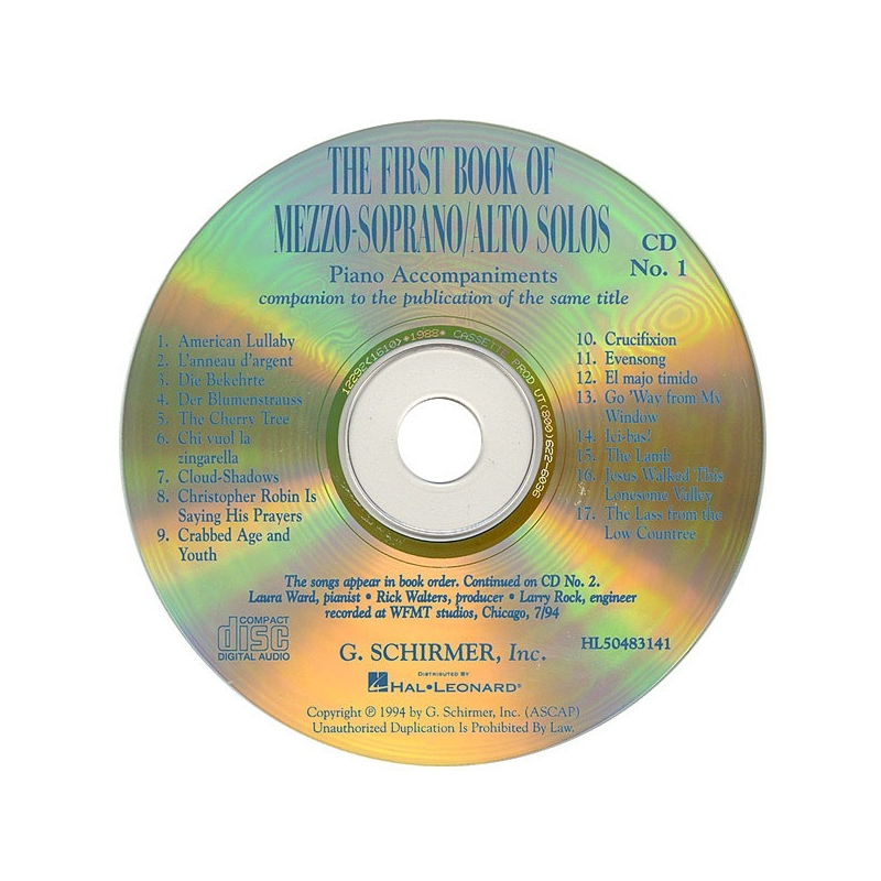 The First Book Of Mezzo-Soprano/Alto Solos (CDs)