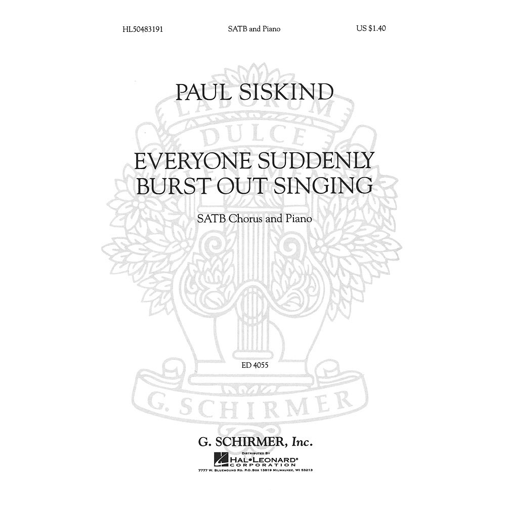Siskind, Paul - Everyone Suddenly Burst Out Singing