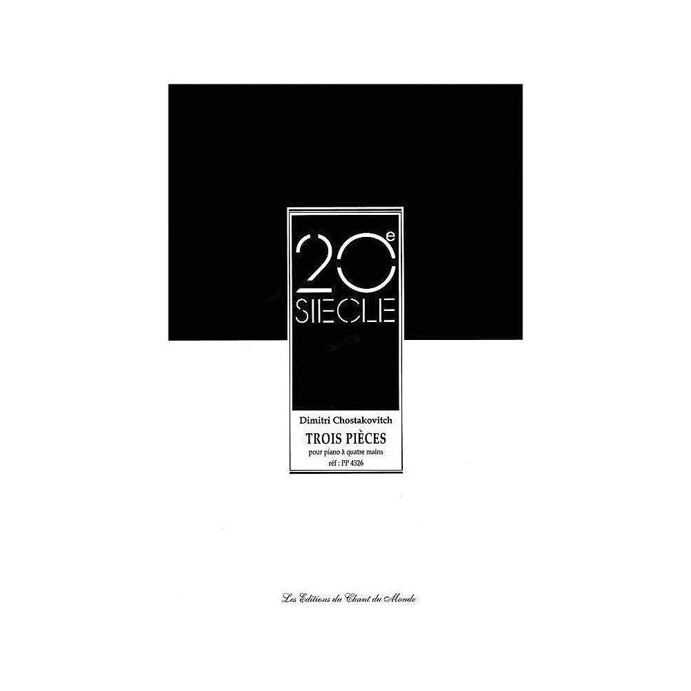 Shostakovich, Dimitri - 3 Pieces for One Piano-Four Hands
