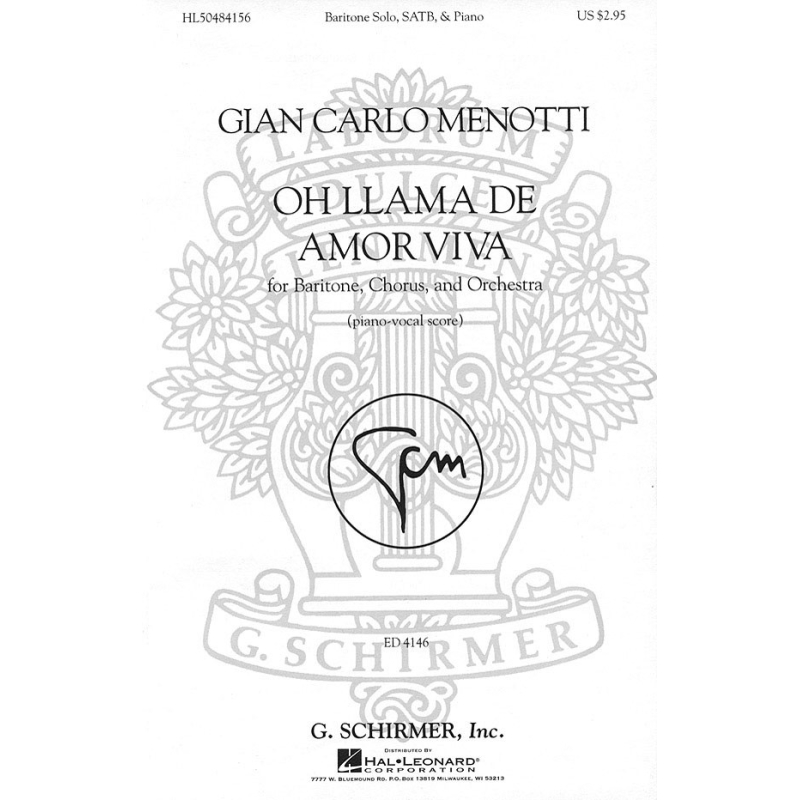 Menotti, Gian Carlo - Oh llama de amor viva