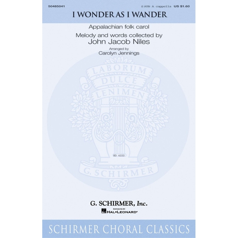 Niles, John Jacob - I Wonder As I Wander