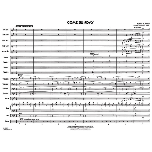 Come Sunday - Jazz Ensemble...