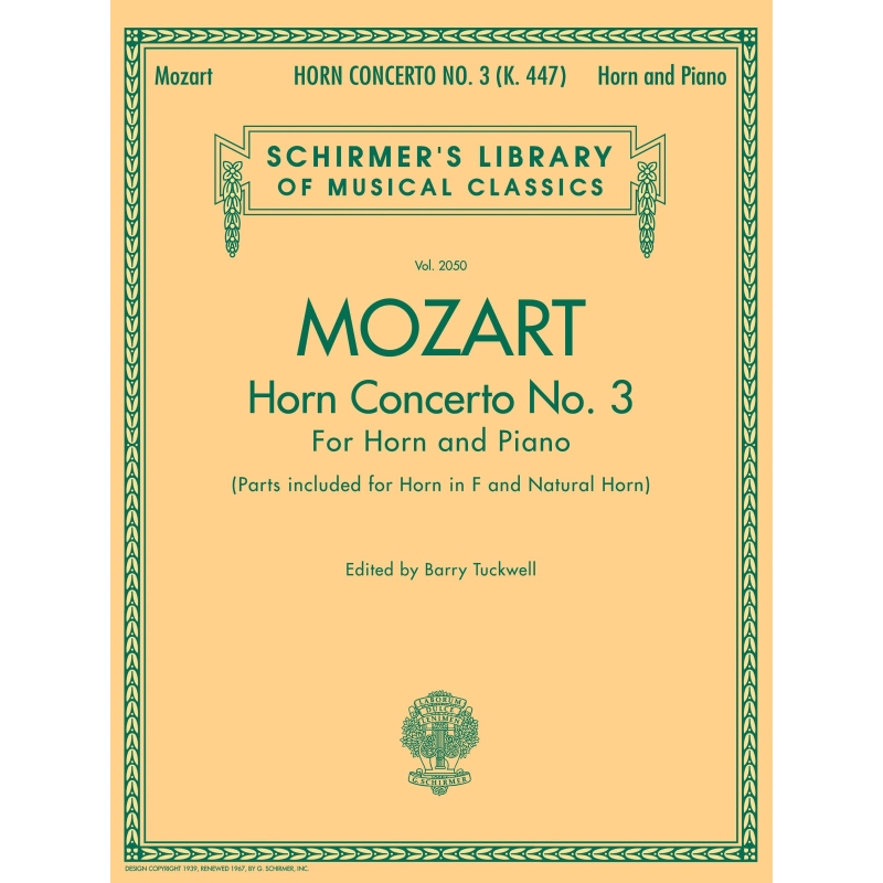 Mozart, Wolfgang Amadeus - Horn Concerto No.3